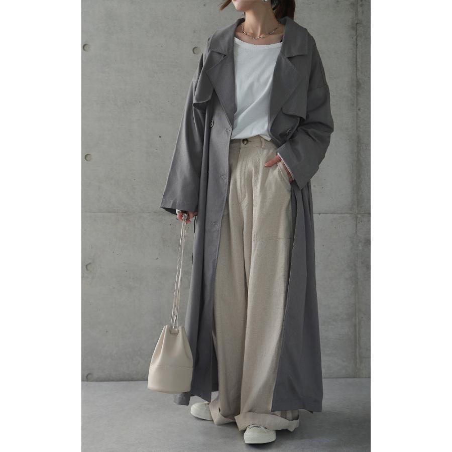 トレンチコート レディース コート 送料無料 アウター ロング ロングコート 大きいサイズ 黒 | HUG.U | 09