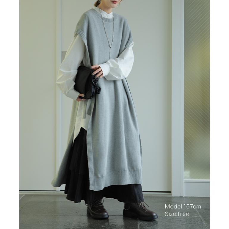 ワンピース ロング レディース ロングワンピース ぺチワンピ ロングワンピ ペチコート ティアード | HUG.U | 17