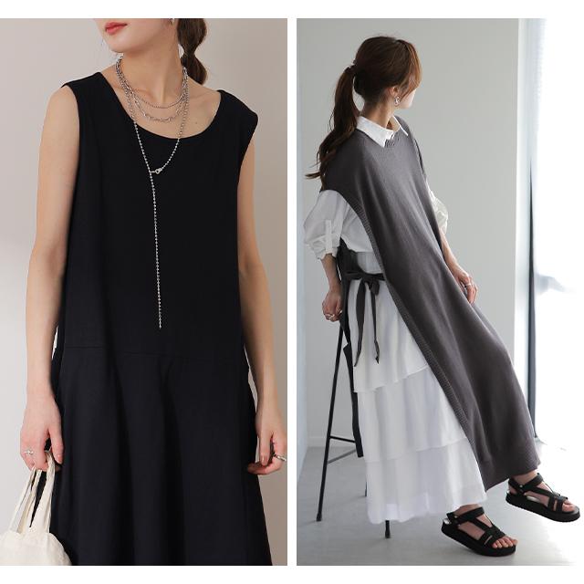 ワンピース ロング レディース ロングワンピース ぺチワンピ ロングワンピ ペチコート ティアード | HUG.U | 17