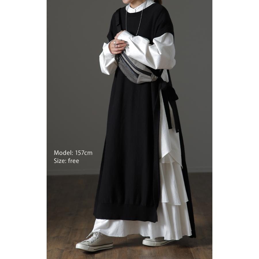 ワンピース ロング レディース ロングワンピース ぺチワンピ ロングワンピ ペチコート ティアード | HUG.U | 08