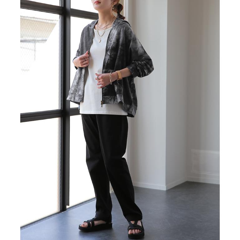 パーカー レディース フーディー ジップアップ 羽織 アウター ライトアウター トップス ダブルジップ スウェット 長袖 大きいサイズ | HUG.U | 20