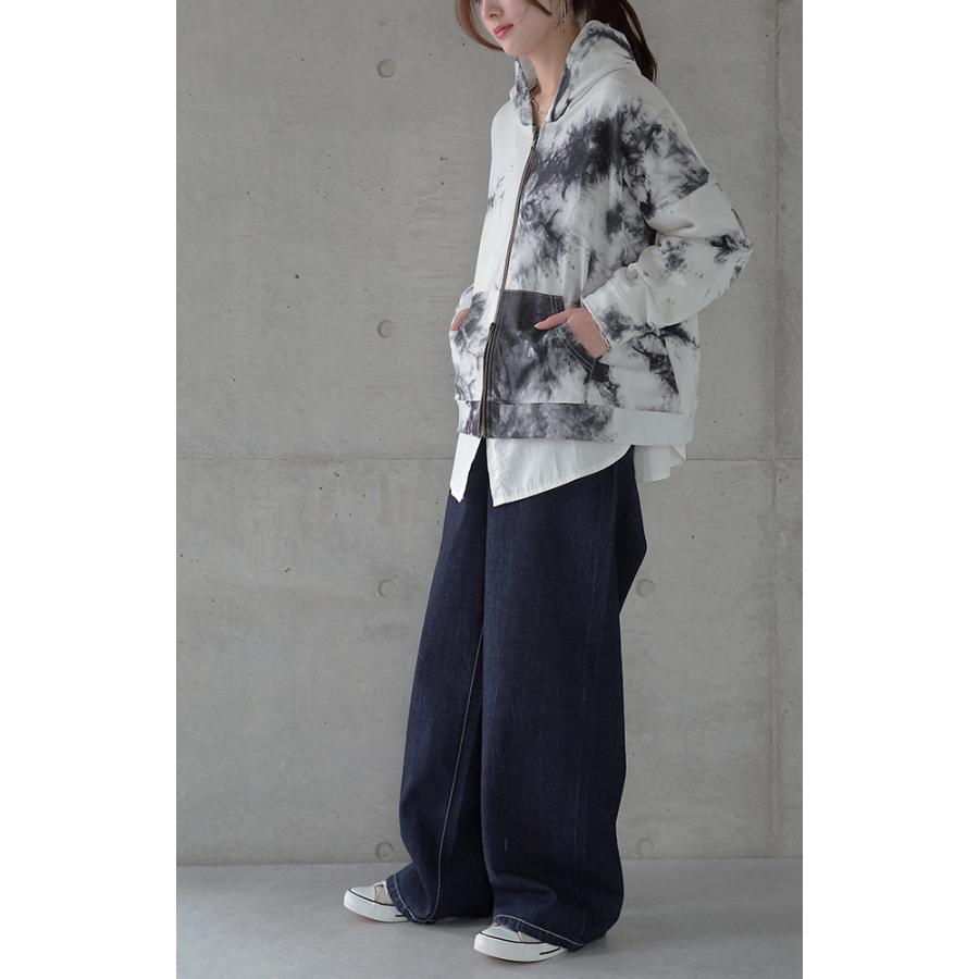 パーカー レディース フーディー ジップアップ 羽織 アウター ライトアウター トップス ダブルジップ スウェット 長袖 大きいサイズ | HUG.U | 24