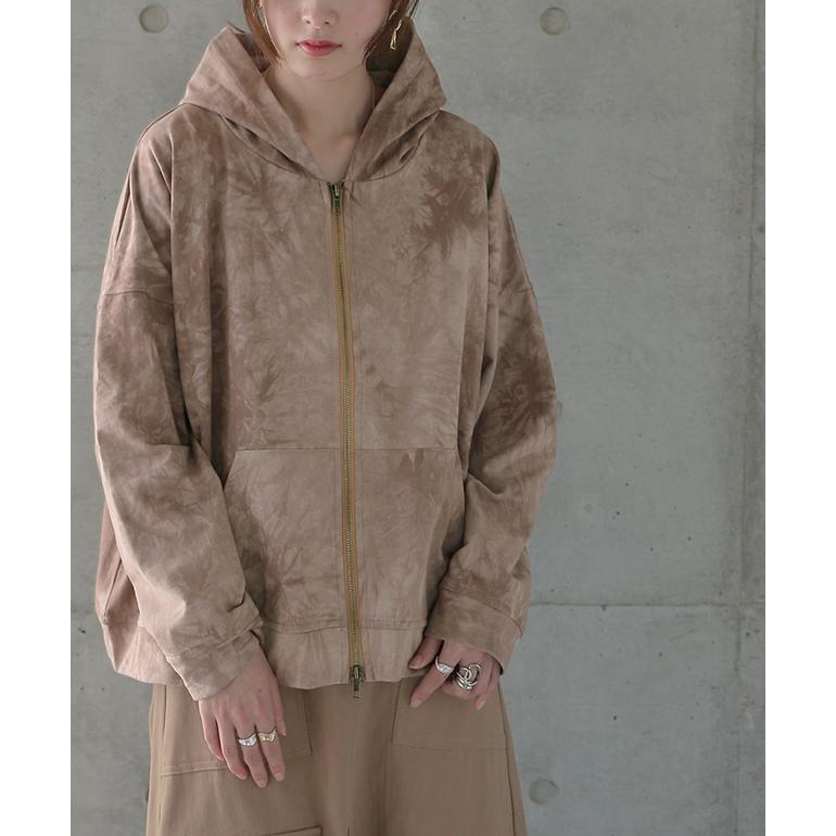 パーカー レディース フーディー ジップアップ 羽織 アウター ライトアウター トップス ダブルジップ スウェット 長袖 大きいサイズ | HUG.U | 07