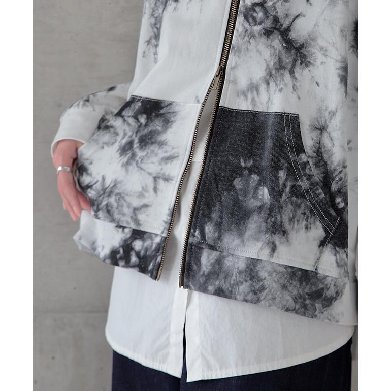 パーカー レディース フーディー ジップアップ 羽織 アウター ライトアウター トップス ダブルジップ スウェット 長袖 大きいサイズ | HUG.U | 11