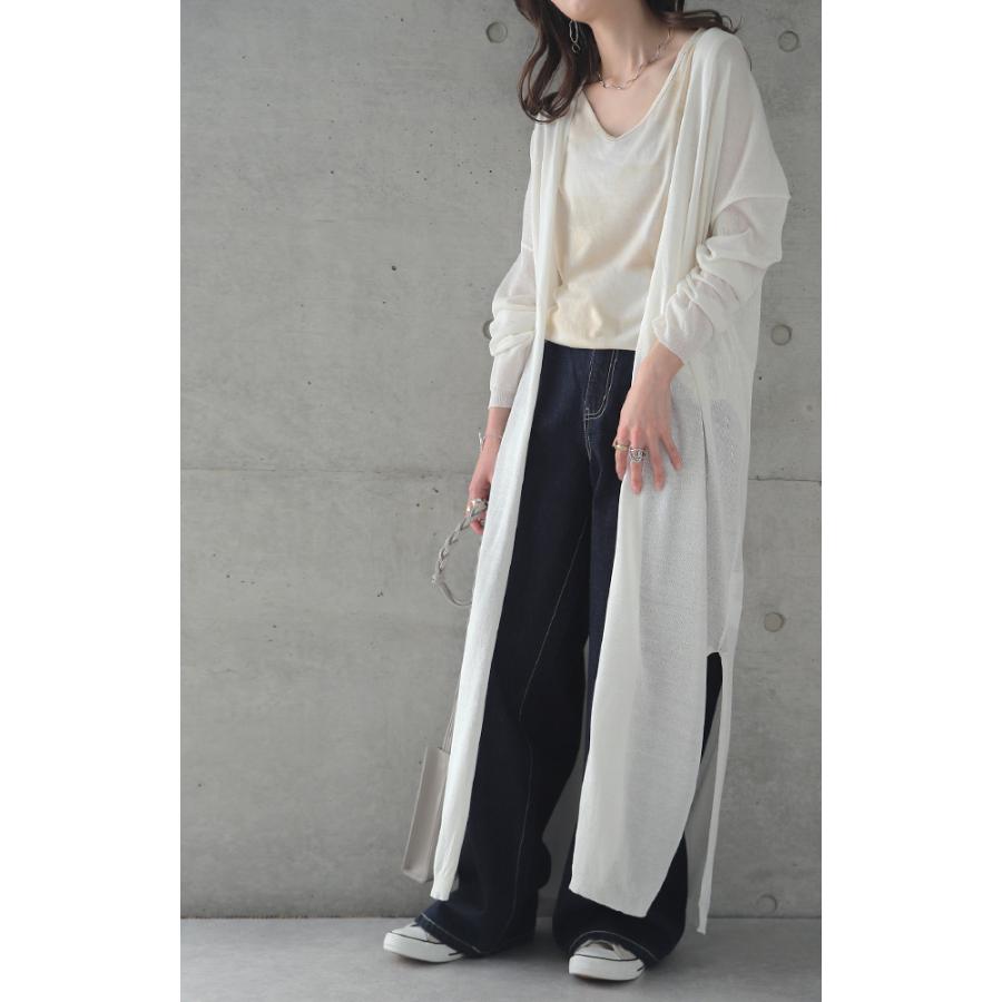 カーディガン レディース シアー ロング ロングカーディガン シアーカーディガン | HUG.U | 11