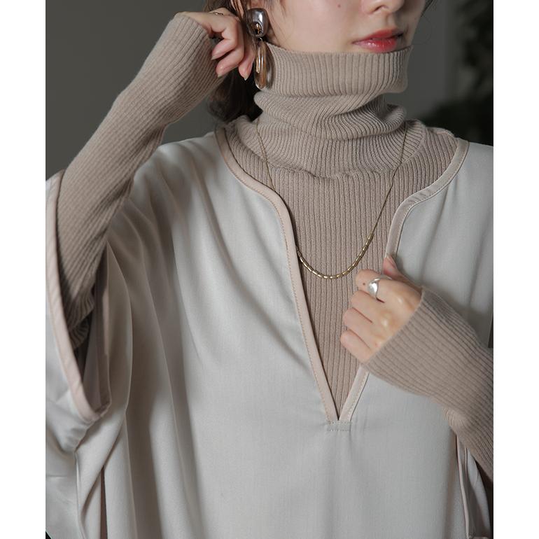 ワンピース レディース 長袖 ワンピ ロング ドルマン ロングワンピース パイピング | HUG.U | 11