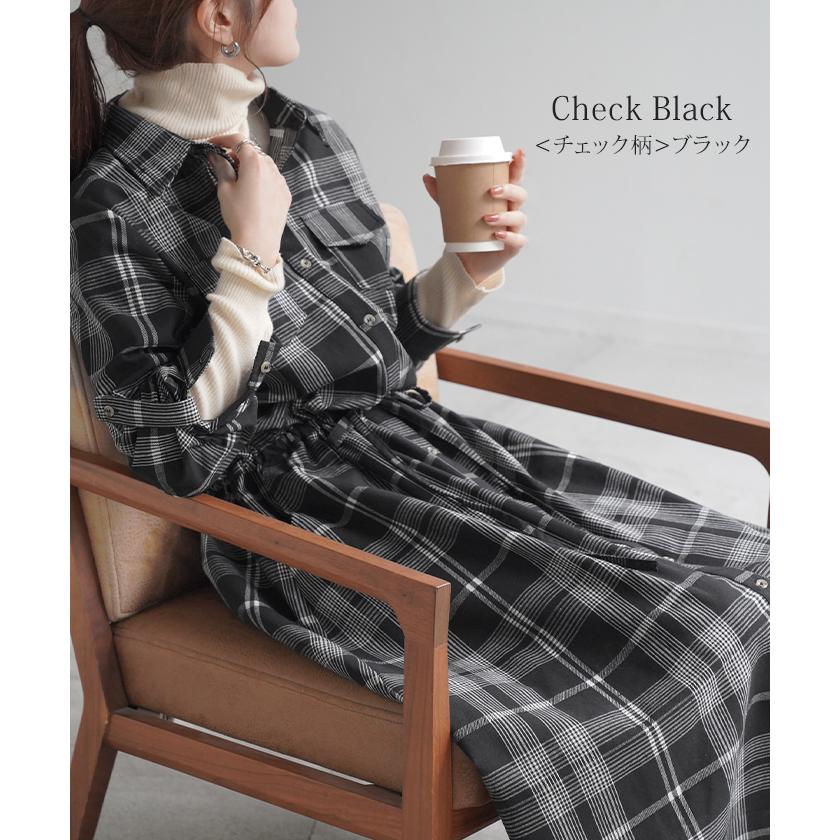 ワンピース レディース 長袖 ロングワンピース シャツワンピース マキシワンピース タイムセールSW | HUG.U | 34