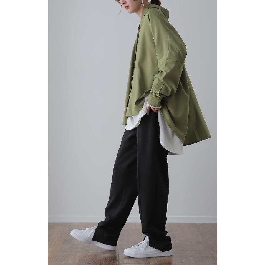 パンツ レディース ボトムス イージーパンツ ストレートパンツ ウエストゴム きれいめ シンプル ロング ジャージ | HUG.U | 19