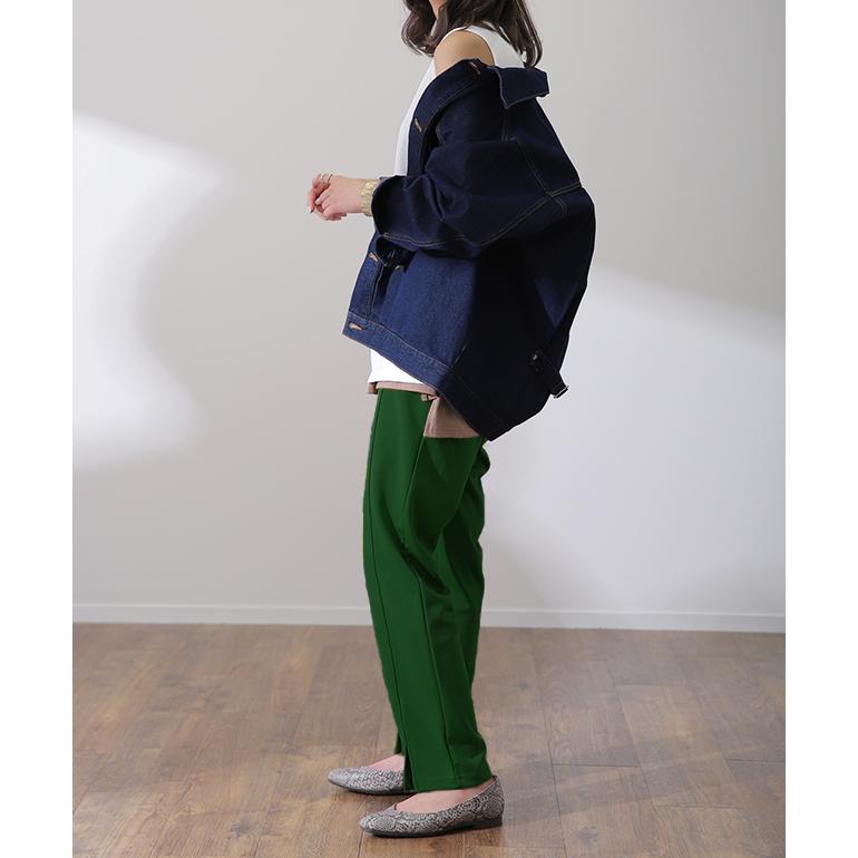 パンツ レディース ボトムス イージーパンツ ストレートパンツ ウエストゴム きれいめ シンプル ロング ジャージ | HUG.U | 20