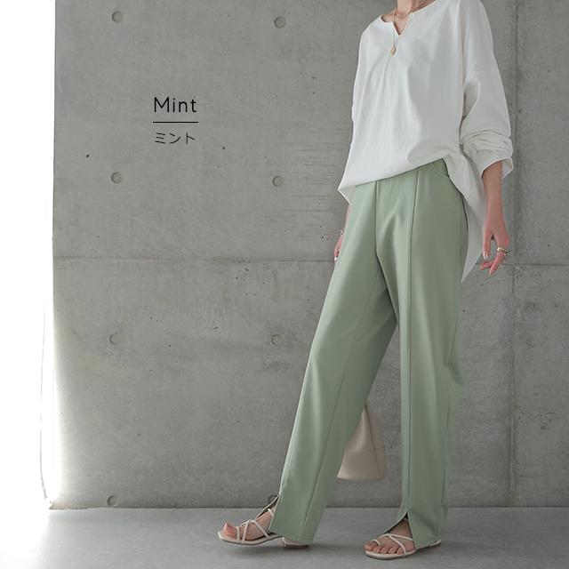 パンツ レディース ボトムス イージーパンツ ストレートパンツ ウエストゴム きれいめ シンプル ロング ジャージ | HUG.U | 22