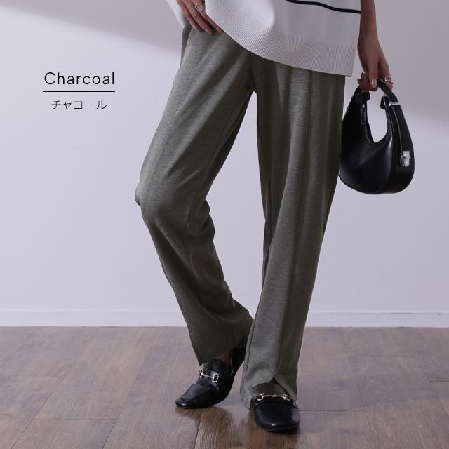 パンツ レディース ボトムス イージーパンツ ストレートパンツ ウエストゴム きれいめ シンプル ロング ジャージ | HUG.U | 28