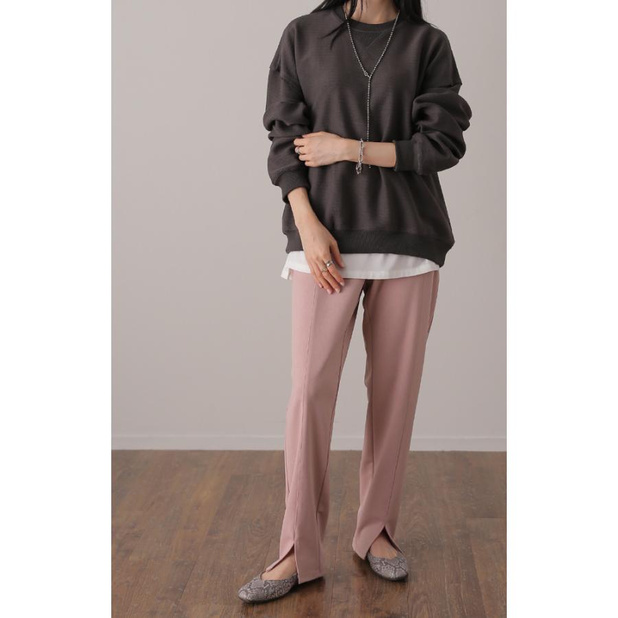 パンツ レディース ボトムス イージーパンツ ストレートパンツ ウエストゴム きれいめ シンプル ロング ジャージ | HUG.U | 16