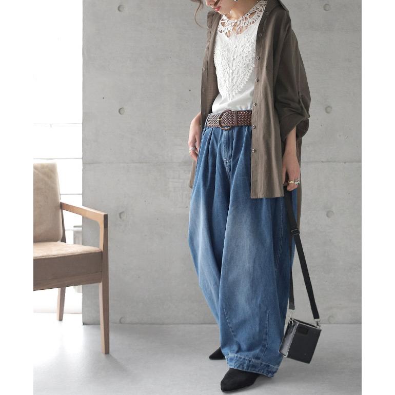 パンツ デニム レディース デニムパンツ 体型カバー ジーンズ ボーイフレンド | HUG.U | 13