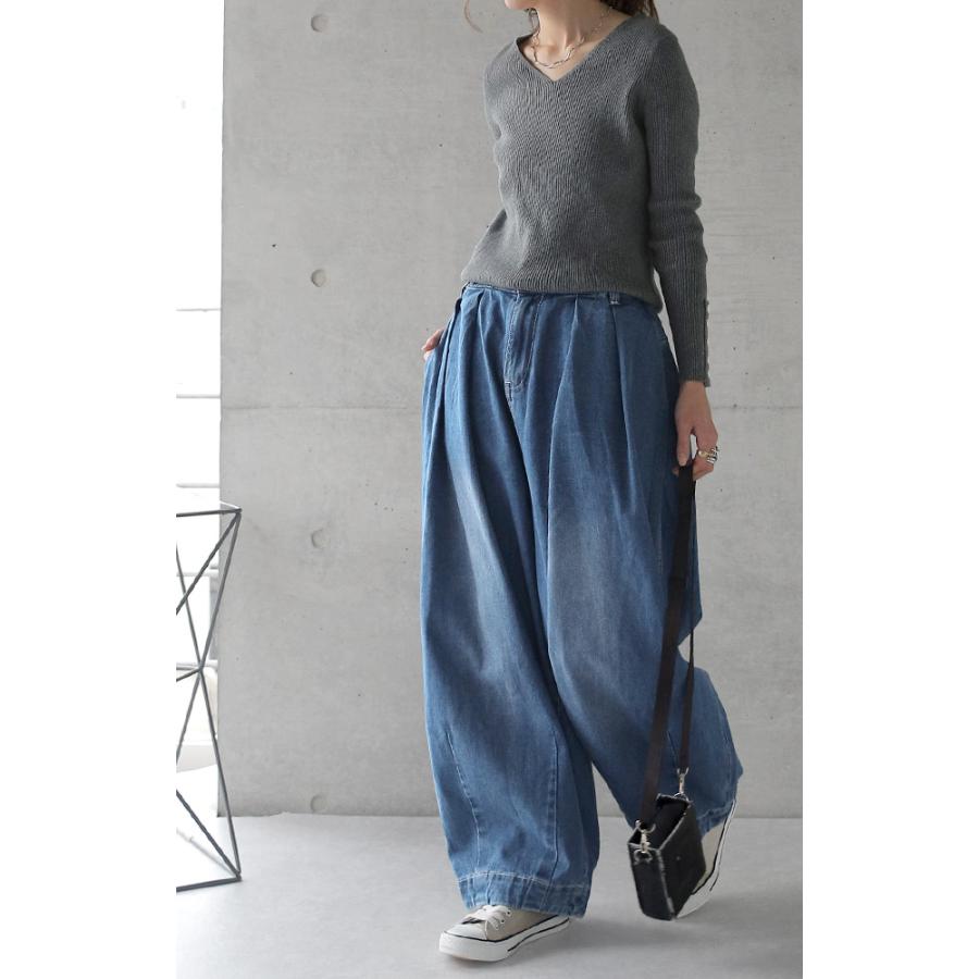 パンツ デニム レディース デニムパンツ 体型カバー ジーンズ ボーイフレンド | HUG.U | 15