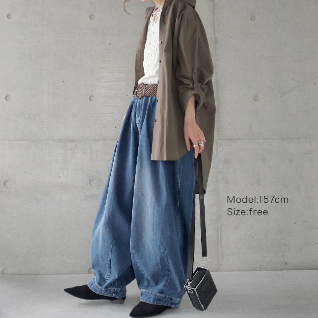 パンツ デニム レディース デニムパンツ 体型カバー ジーンズ ボーイフレンド | HUG.U | 19