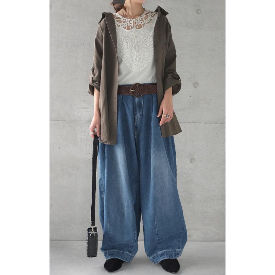 パンツ デニム レディース デニムパンツ 体型カバー ジーンズ ボーイフレンド | HUG.U | 03