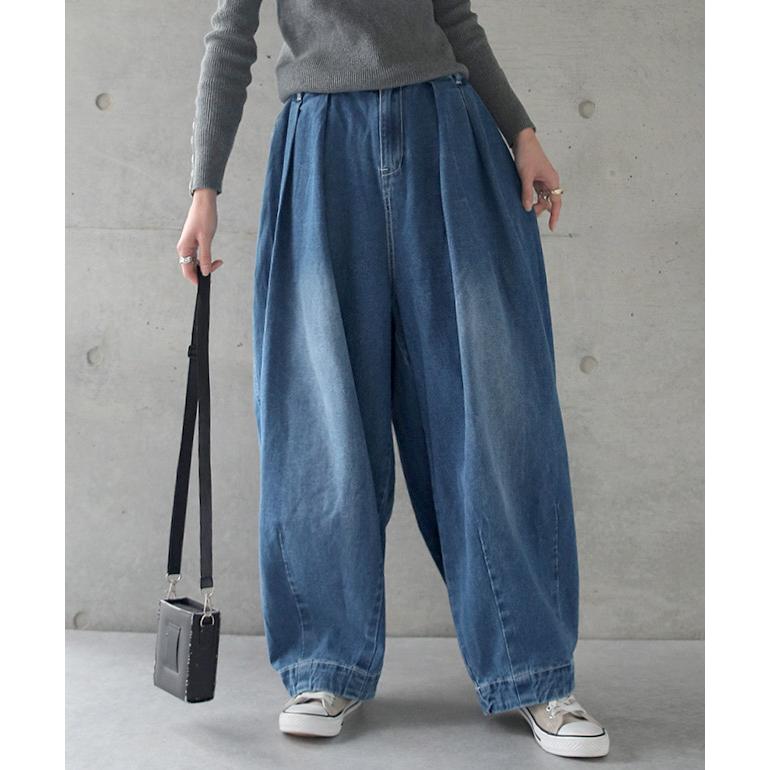 パンツ デニム レディース デニムパンツ 体型カバー ジーンズ ボーイフレンド | HUG.U | 05