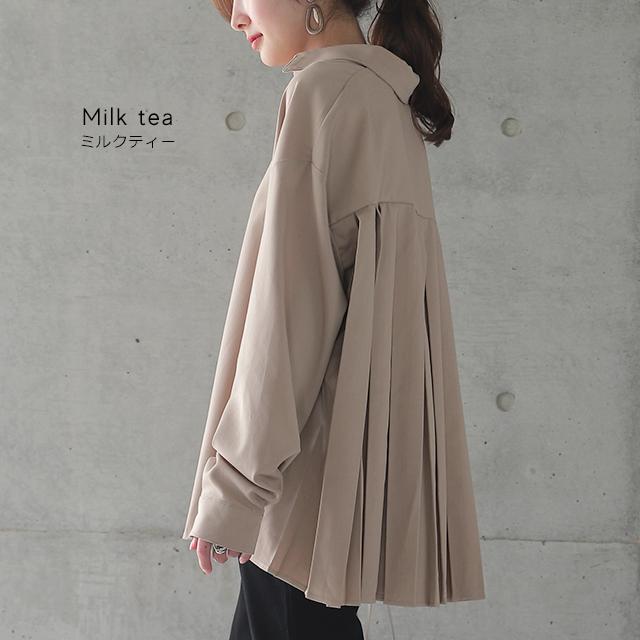 シャツ レディース  プリーツ チュニック 羽織 長袖 きれいめ 大きいサイズ | HUG.U | 17