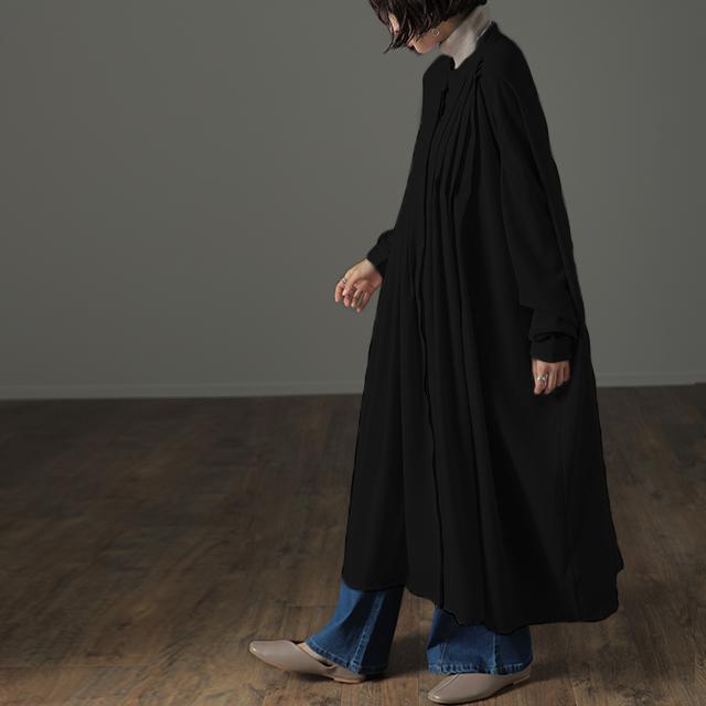 ワンピース レディース ワンピ ロングワンピース シャツワンピース バンドカラー | HUG.U | 22