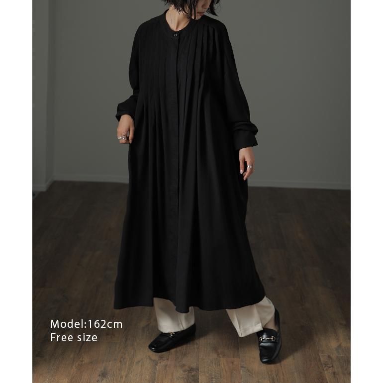 ワンピース レディース ワンピ ロングワンピース シャツワンピース バンドカラー | HUG.U | 07