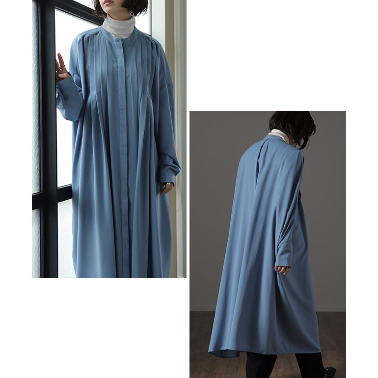 ワンピース レディース ワンピ ロングワンピース シャツワンピース バンドカラー | HUG.U | 09