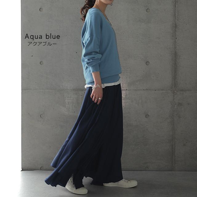 ニット トップス レディース Vネック 大きいサイズ 無地 シンプル 綿100％ コットン | HUG.U | 17