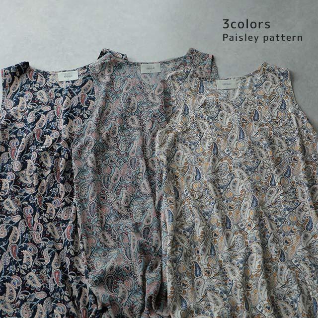 ワンピース ロングワンピース レディース ノースリーブ ペイズリー 総柄 | HUG.U | 09