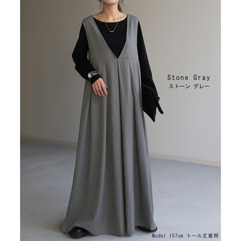 ワンピース ロング ロングワンピース ノースリーブ ジャンパースカート | HUG.U | 17