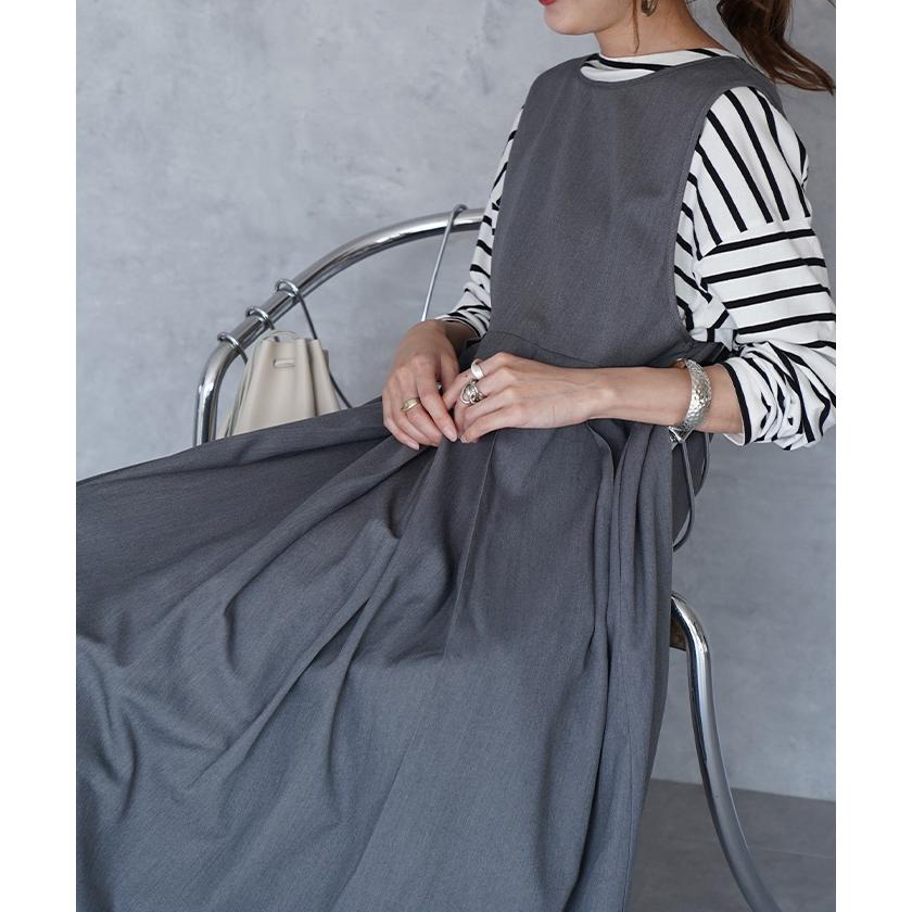 ワンピース ロング ロングワンピース ノースリーブ ジャンパースカート | HUG.U | 20