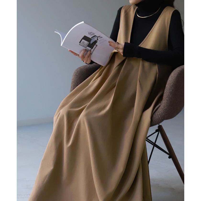 ワンピース ロング ロングワンピース ノースリーブ ジャンパースカート | HUG.U | 21