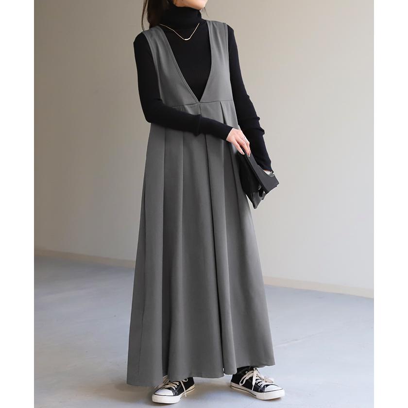 ワンピース ロング ロングワンピース ノースリーブ ジャンパースカート | HUG.U | 10