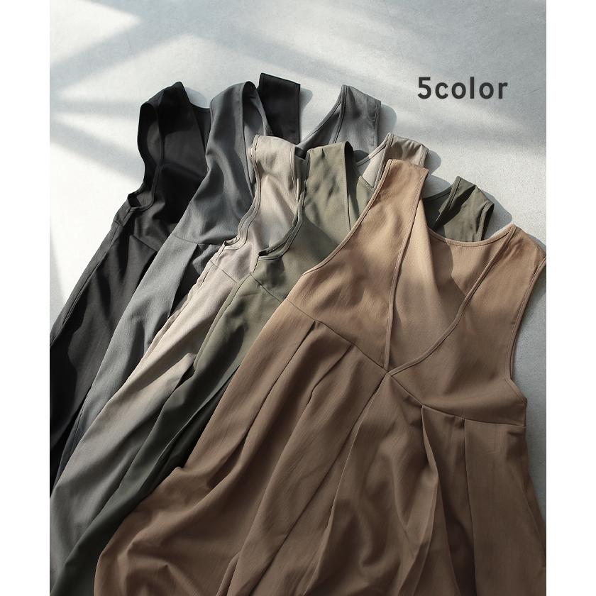 ワンピース ロング ロングワンピース ノースリーブ ジャンパースカート | HUG.U | 12