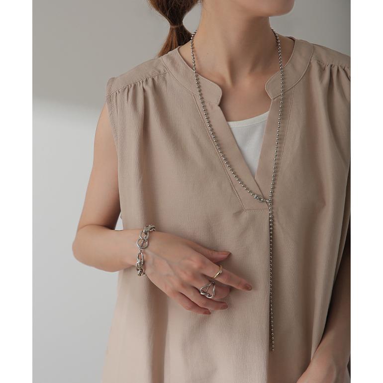 ワンピース レディース ロング 黒 ワンピ マキシ ノースリーブ Vネック | HUG.U | 12