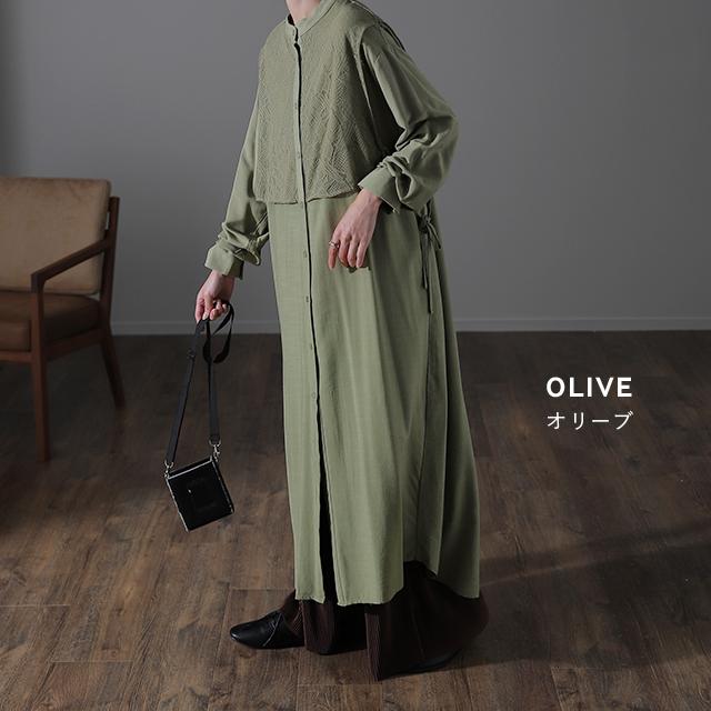 SALE ワンピース レディース ロングワンピース シャツワンピース バンドカラー | HUG.U | 13