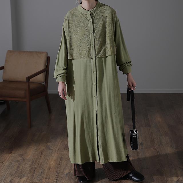 SALE ワンピース レディース ロングワンピース シャツワンピース バンドカラー | HUG.U | 17