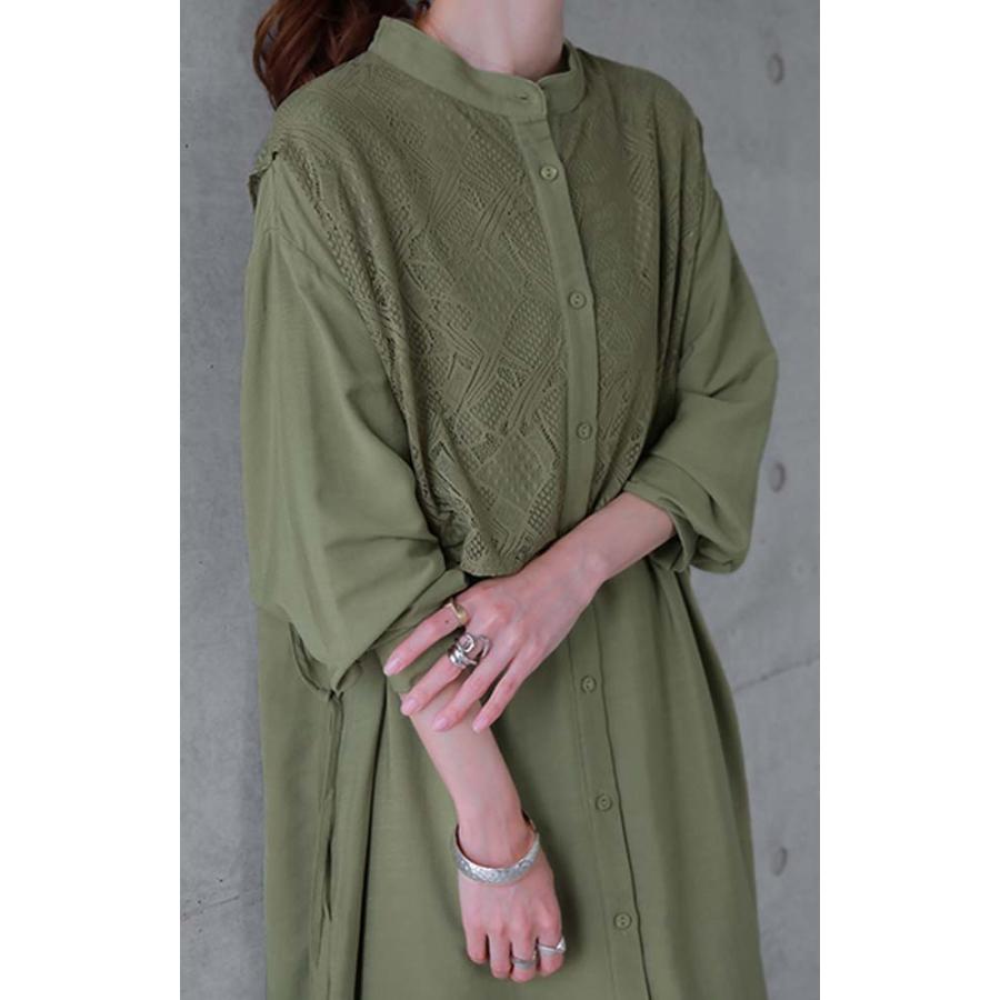 SALE ワンピース レディース ロングワンピース シャツワンピース バンドカラー | HUG.U | 23