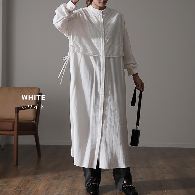 SALE ワンピース レディース ロングワンピース シャツワンピース バンドカラー | HUG.U | 12