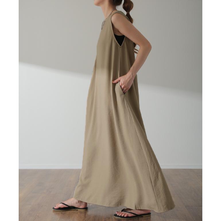 ワンピース レディース ロング ロングワンピース テントワンピ ノースリーブ | HUG.U | 08