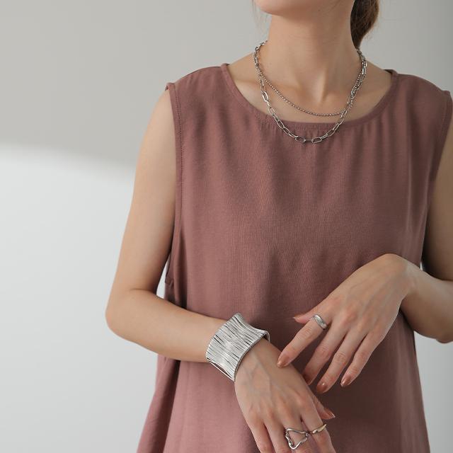 ワンピース レディース ロング ロングワンピース テントワンピ ノースリーブ | HUG.U | 10