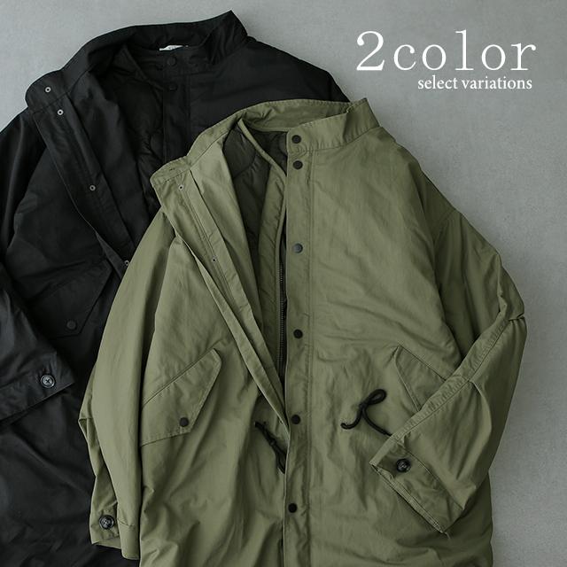 DENIMEドゥニーム　中綿キルティングモッズコート　オリーブL DENIMEドゥニーム 中綿キルティングモッズコート オリーブL