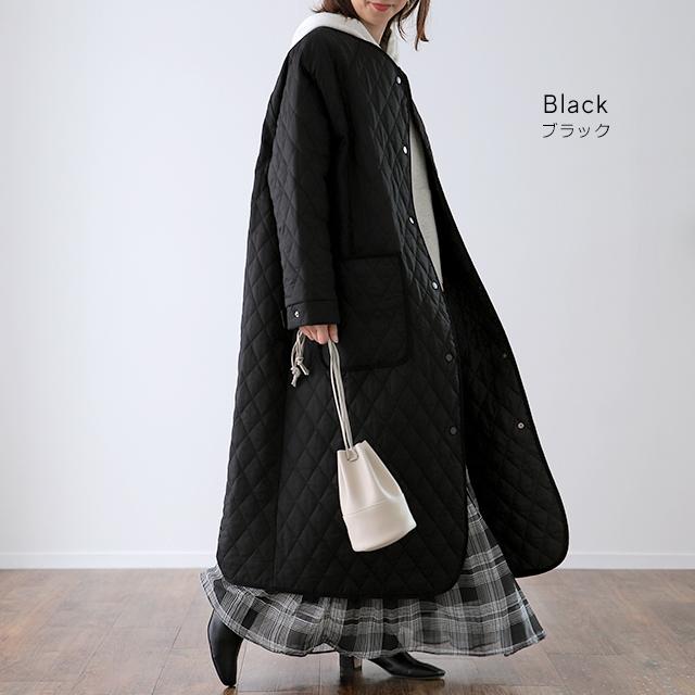 アウター ロングコート キルティング ロング丈アウター レディース 中綿 コート 大人MUSE | HUG.U | 12