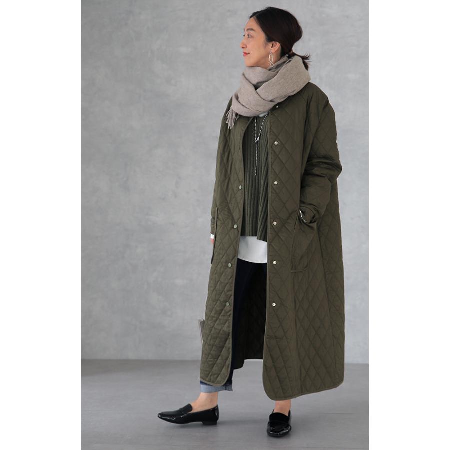 アウター ロングコート キルティング ロング丈アウター レディース 中綿 コート 大人MUSE | HUG.U | 10