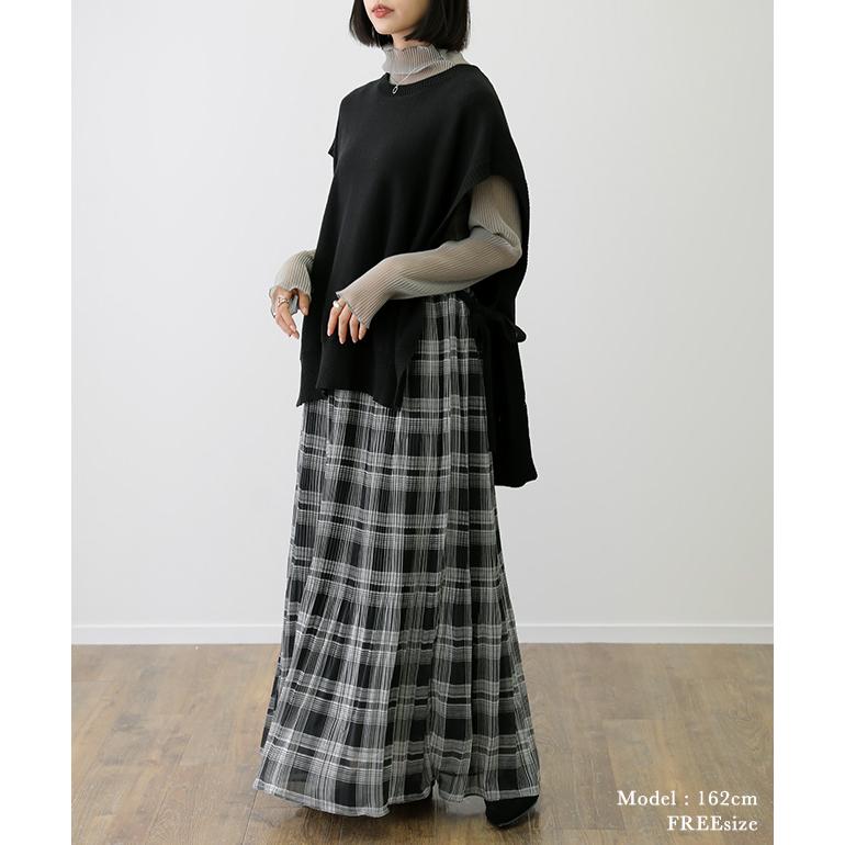 トップス シアーインナー 長袖 タートルネック シアー インナー ラメ ハイネック 重ね着 きれいめ | HUG.U | 19