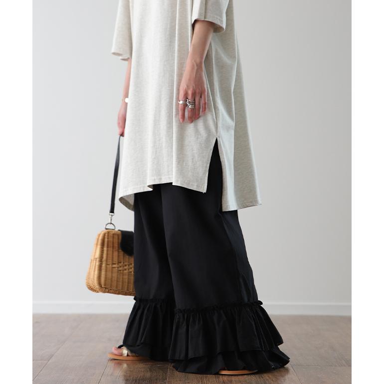 ペチパンツ ロング フリル コットン 綿 パンツ レディース 大きいサイズ レイヤード | HUG.U | 20