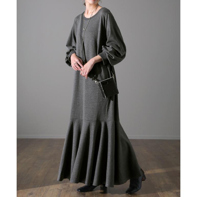 HUG.U（ハグユー） ワンピース レディース マーメイド 長袖 ワンピ 黒