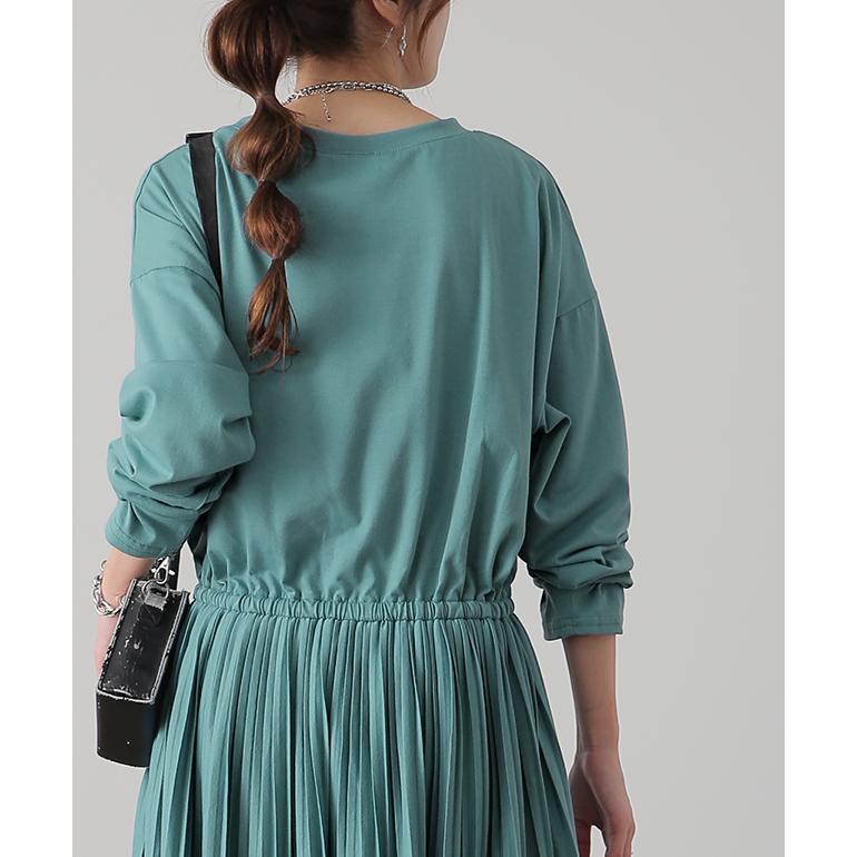 ワンピース ロング プリーツ レディース ロングワンピース 長袖 2411sl | HUG.U | 23