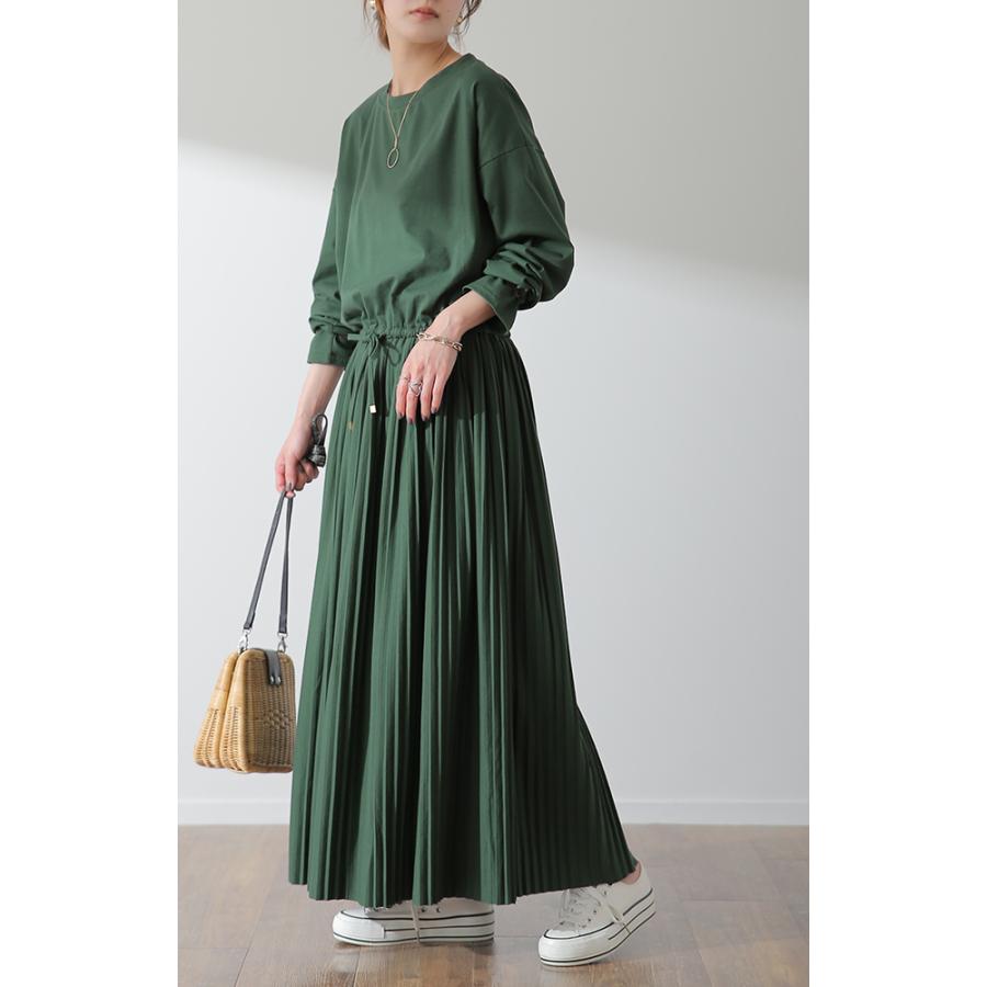 ワンピース ロング プリーツ レディース ロングワンピース 長袖 2411sl | HUG.U | 25