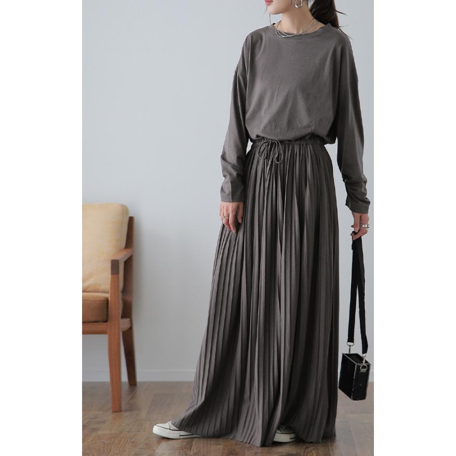 ワンピース ロング プリーツ レディース ロングワンピース 長袖 2411sl | HUG.U | 14