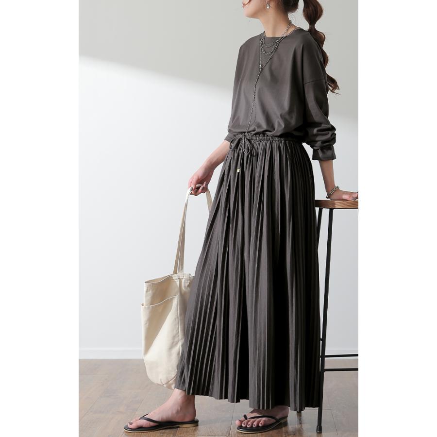 ワンピース ロング プリーツ レディース ロングワンピース 長袖 2411sl | HUG.U | 14