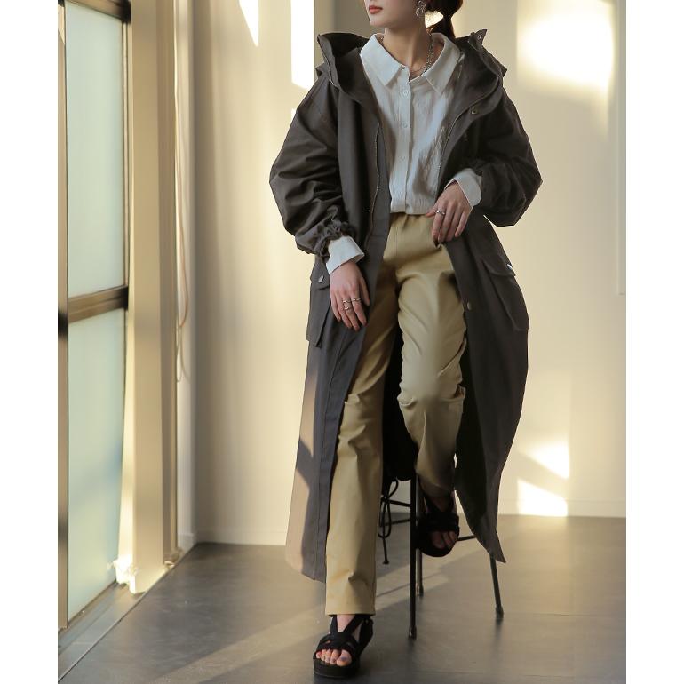 アウター コート ロングコート マウンテンパーカー ロング ミリタリーコート コーデ | HUG.U | 17